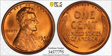 1944-D 1C MS67+ RD