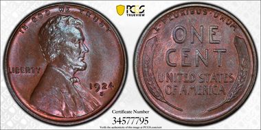 1924-S 1C MS66BN
