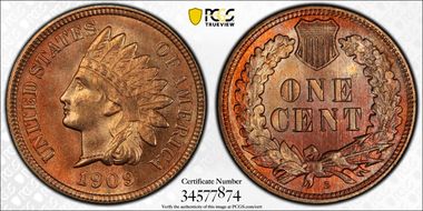 1909-S 1C Indian MS66RD