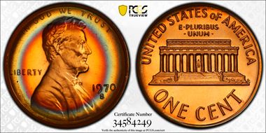 1970-S 1C Large Date PR67RD