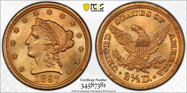 1897 $2.50 MS67+ 