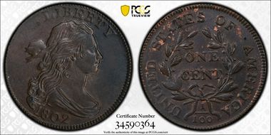 1802 1C S-232 MS63BN