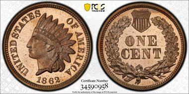 1862 1C PR66CAM