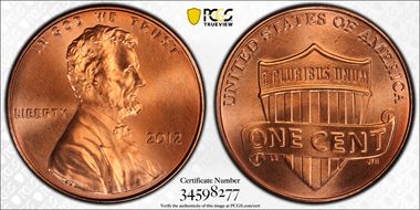 2012 1C Shield MS68+ RD