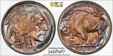 1938-D 5C Buffalo MS68