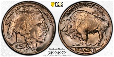 1938-D 5C Buffalo MS67+
