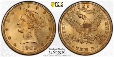 1903 $10 MS65+