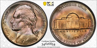 1949-D/S 5C Overmintmark FS-501 MS67+