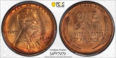 1914-D 1C MS65+ RD