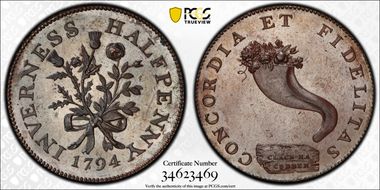 1794 Tk 1/2D DH-2 Invernesshire, Inverness MS64BN