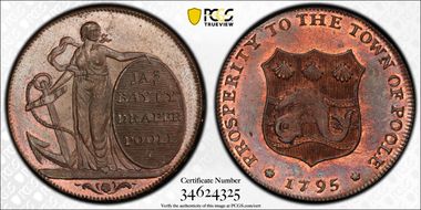 1795 Tk 1/2D DH-6 Dorsetshire, Poole MS65RB