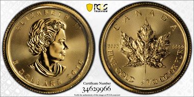 2016 $5 Maple Leaf Au MS67