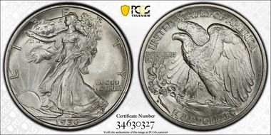 1936-S 50C MS66+