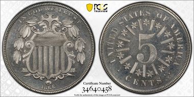 1866 5C Rays PR65