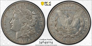 1921-D $1 XF45