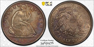 1874 50C Small Arrows WB-101 XF45