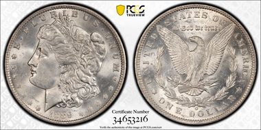 1889-O $1 VAM 20A Weak E Rev MS64