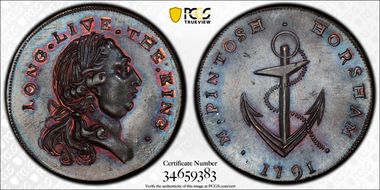 1791 Tk 1/2D DH-27a Sussex, Horsham MS65BN