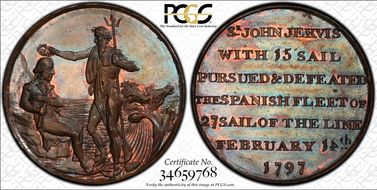 1797 Tk 1/2D DH-62 Hampshire, Portsmouth MS64BN