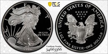 1994-P $1 Silver Eagle PR69DCAM