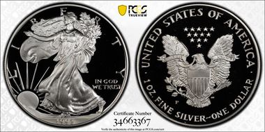 1993-P $1 Silver Eagle PR69DCAM