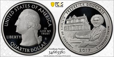 2017-S 25C Frederick Douglass NP-Silver Limited Edition Proof Set - First Strike PR69DCAM