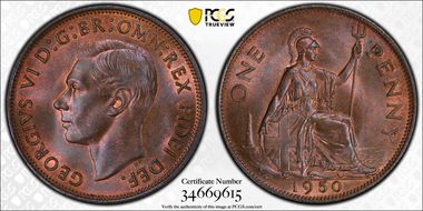 1950 1D S-4117 MS66RB