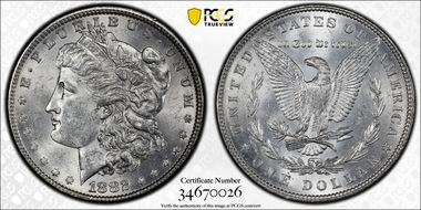 1882 $1 MS62