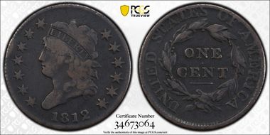 1812 1C Small Date F12BN