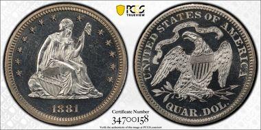 1881 25C PR64