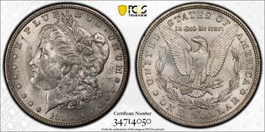 1888-O $1 VAM 1B Scarface MS62