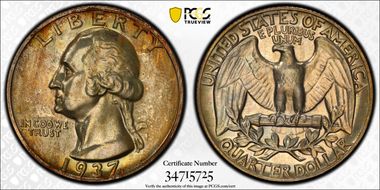 1937 25C PR66