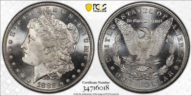1882-CC $1 MS66PL