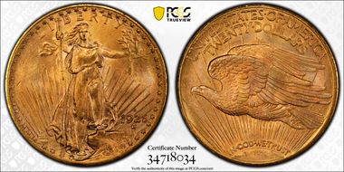 1925-D $20 MS64+