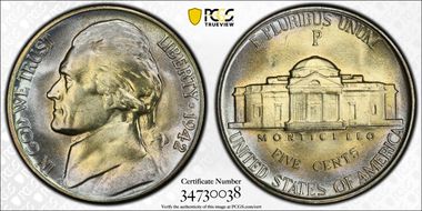 1942-P 5C Silver MS66+ FS