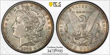 1903-S $1 Micro S AU55