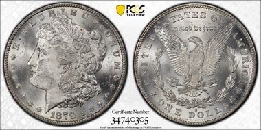 1879-S $1 VAM 9, Rev. of 1878 MS63