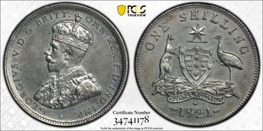 1921(sy) Shil Star KM-26  Ag AU55