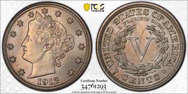 1912-S 5C MS66