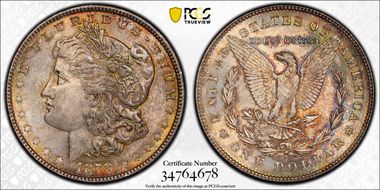 1878 7TF $1 Reverse of 1878 MS62