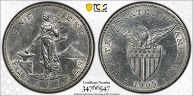 1905-S Peso Allen-16.06 Curved Serif N1