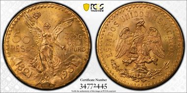 1931 50 Peso KM-481  Au MS65