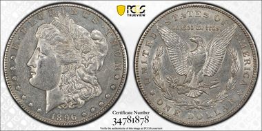 1896-S $1 AU50