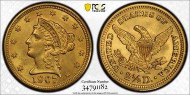 1907 $2.50 MS64