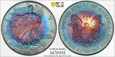 2001 $1 Silver Eagle MS68