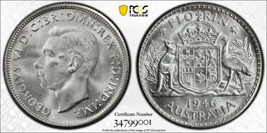 1946(m) Florin MS65