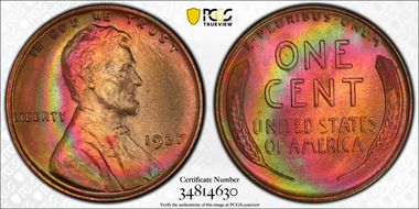 1937 1C MS66RB