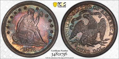 1876 25C PR64