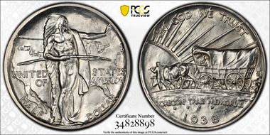 1938-D 50C Oregon MS66