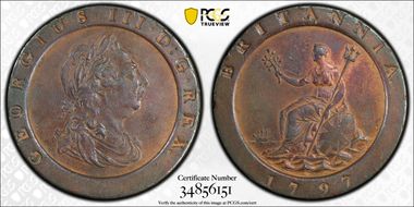 1797 2D S-3776 AU53BN